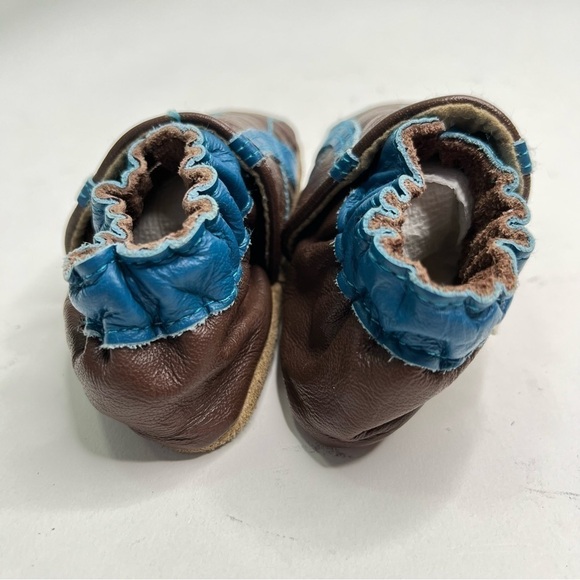 Robeez Brown Football Baseball Sporty Leather Soft Soles Baby Shoes BUNDLE OF 3 - Picture 5 of 13